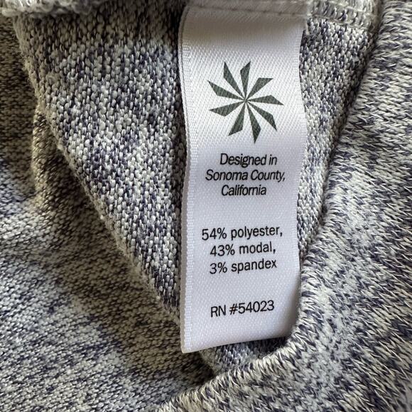 Athleta Luxe Pose Tunic Top Marled Oversized Sweater Gray Purple Athleisure - Picture 4 of 6